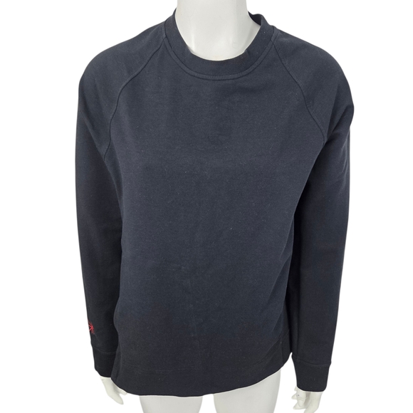 Lululemon Side Zipper Scuba Sweatshirt Workout Pullover Womens Medium Black - Picture 1 of 10